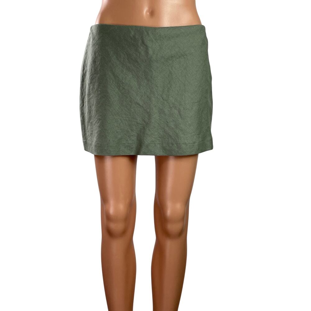 Calvin Klein Women's Green High Waist Mini Tennis Golf Skort Skirt Shorts Size 4